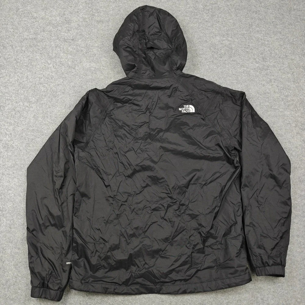The North Face DryVent Jacket Mens Medium Black Hooded Rain Windbreaker Full Zip